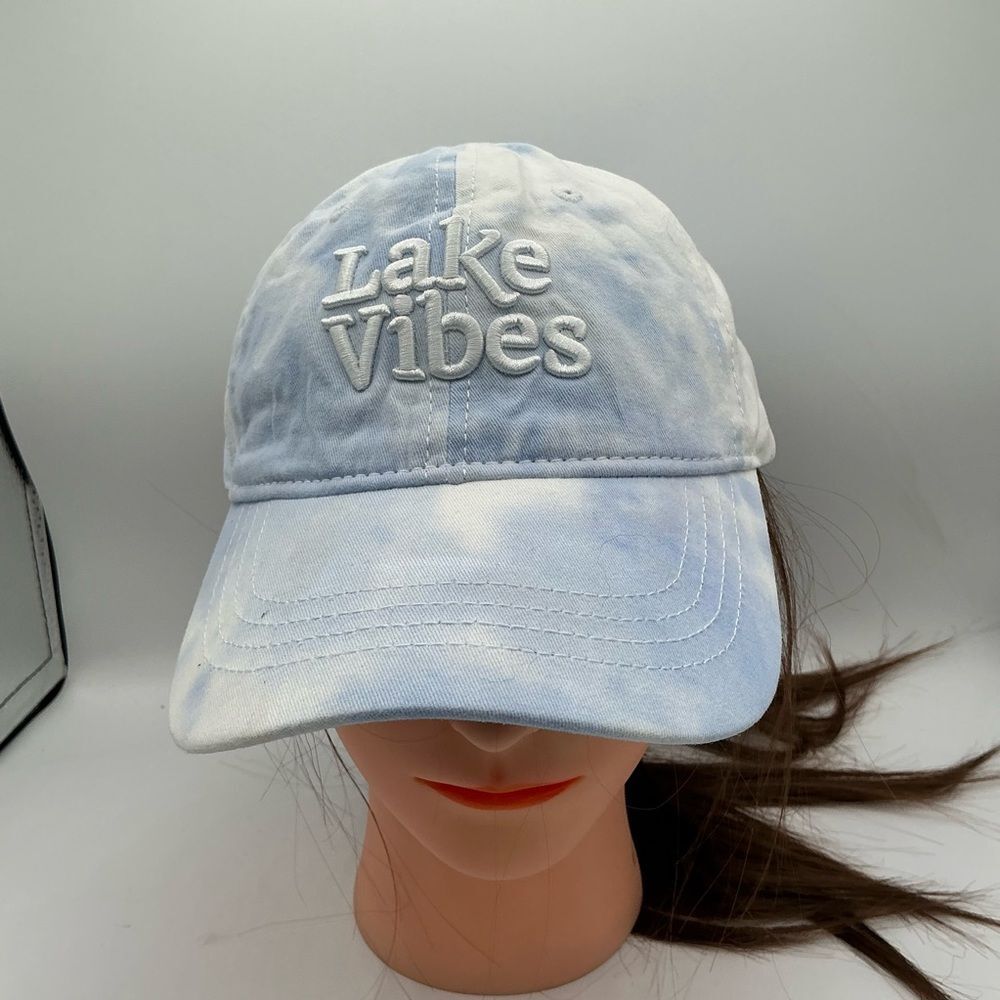 Lake Vibes Blue and White Cap